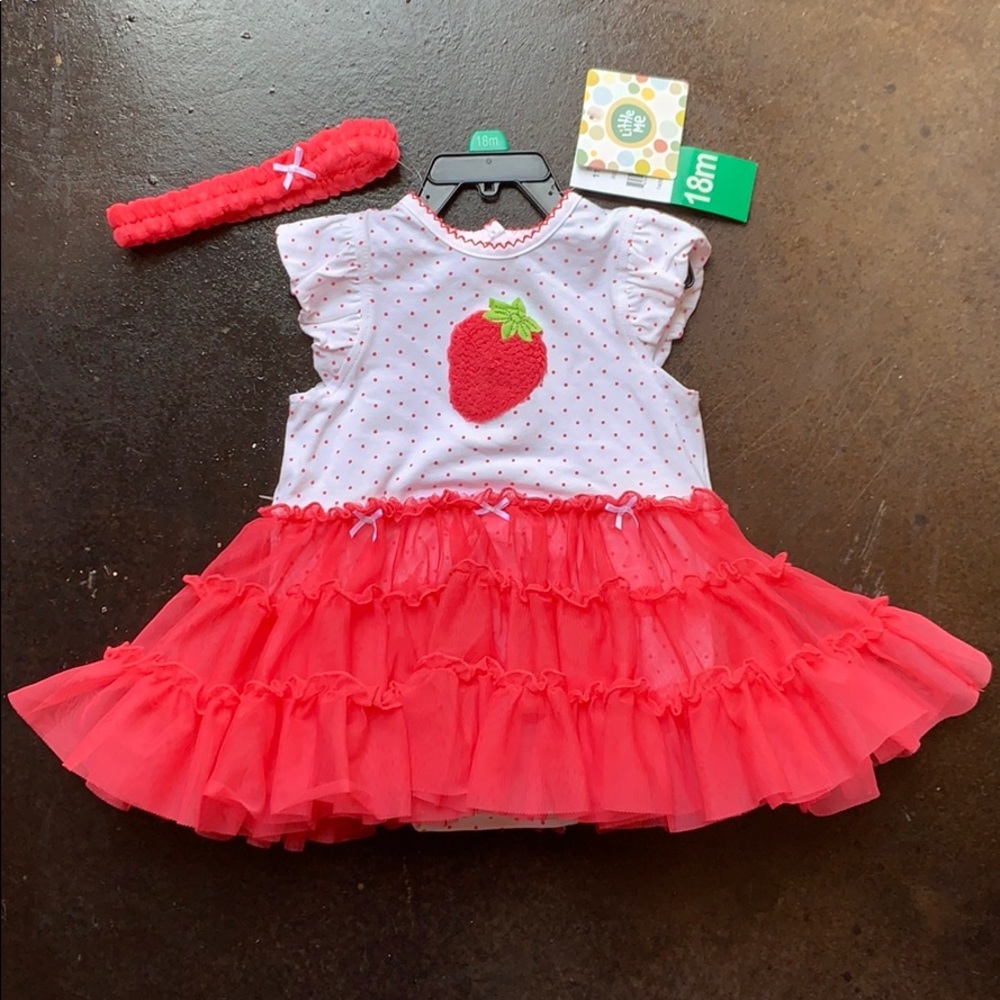 Little Me Bodysuit with Tulle Skirt & Headband